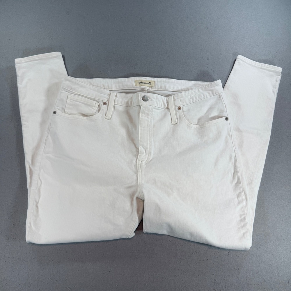 Madewell Curvy High-Rise Skinny Jeans White Size 34 AJ185 Stretch